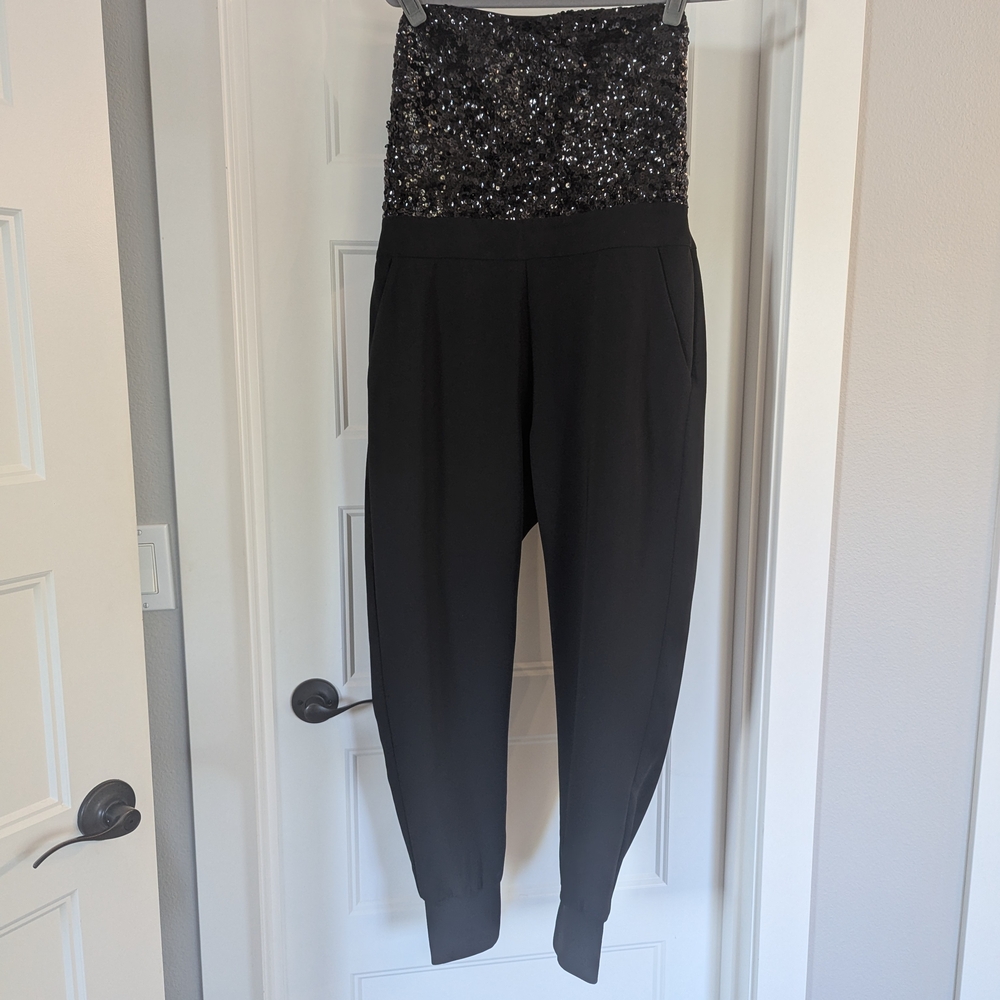 All Saints Black Sequin Women's Jumpsuit